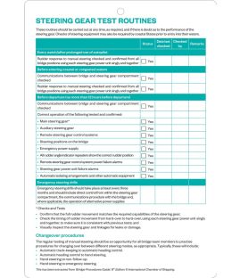 Steering Gear Test Routines